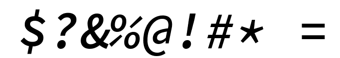 Source Code Pro Semibold Italic Font OTHER CHARS