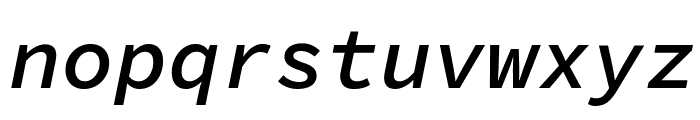 Source Code Pro Semibold Italic Font LOWERCASE