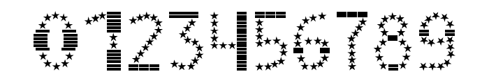 STRIPES & STARS Normal Font OTHER CHARS