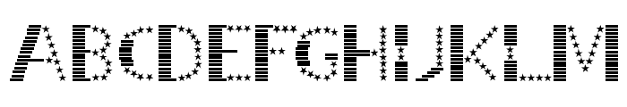 STRIPES & STARS Normal Font UPPERCASE