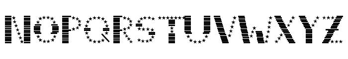 STRIPES & STARS Normal Font UPPERCASE
