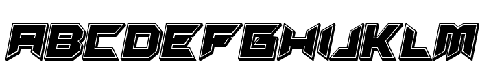 Suggested 3D Filled Italic Font UPPERCASE