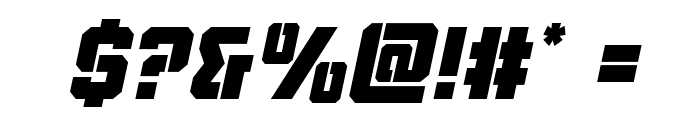 Thunder Trooper Italic Font OTHER CHARS