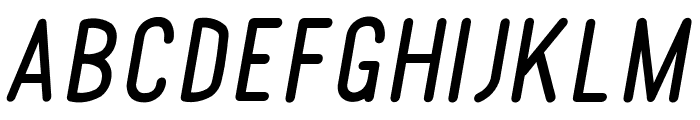 Tomato Round Condensed Oblique Font UPPERCASE