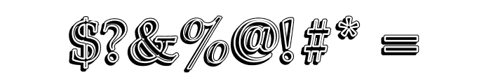 UKIJ Kawak 3D Bold Font OTHER CHARS