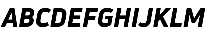 Uni Neue-Trial Heavy Italic Font UPPERCASE