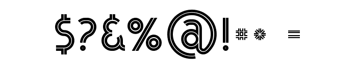 Urban Inline Font OTHER CHARS