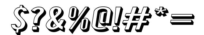 Warsaw Gothic SuperExtended Shadow Oblique Font OTHER CHARS