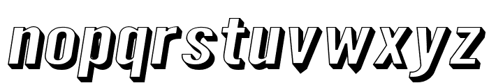 Warsaw Gothic SuperExtended Shadow Oblique Font LOWERCASE