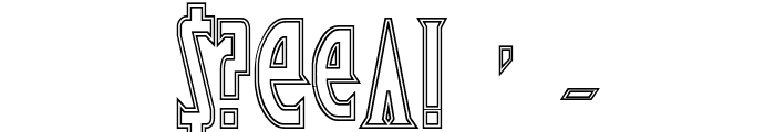 Wolf's Bane Bold Outline Font OTHER CHARS