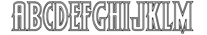 Wolf's Bane Bold Outline Font LOWERCASE