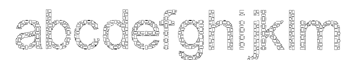 Woven Brick outline Font LOWERCASE