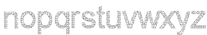 Woven Brick outline Font LOWERCASE