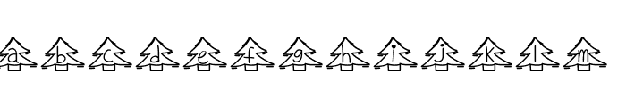 YBChristmasAlphabet Font LOWERCASE